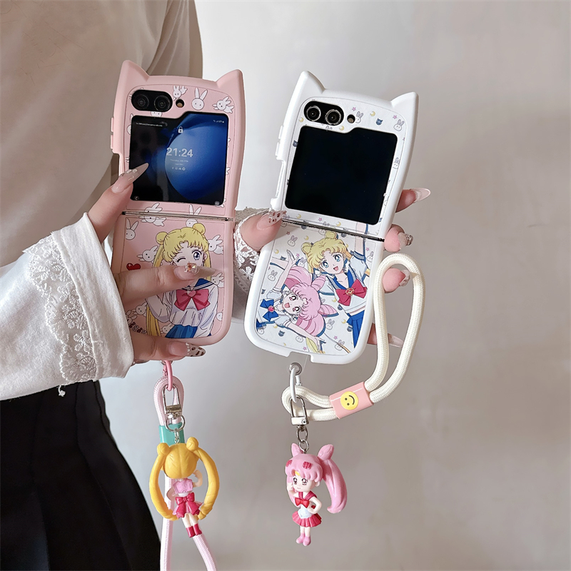 Phone Cases Z Flip 6 - Sevimli Karikatür Japon Anime Sailor Moon