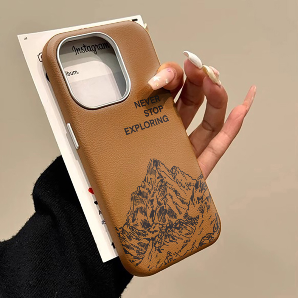 Phone Cases Galaxy S23 - Lüks Dağ Desenli Sade Kılıf Samsung