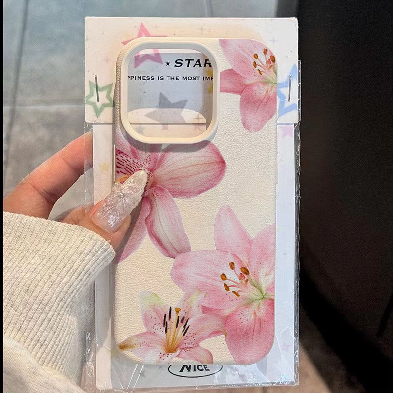 Phone Cases Galaxy S23 - Pembe Zambak Lichee Desenli Telefon Kılıfı