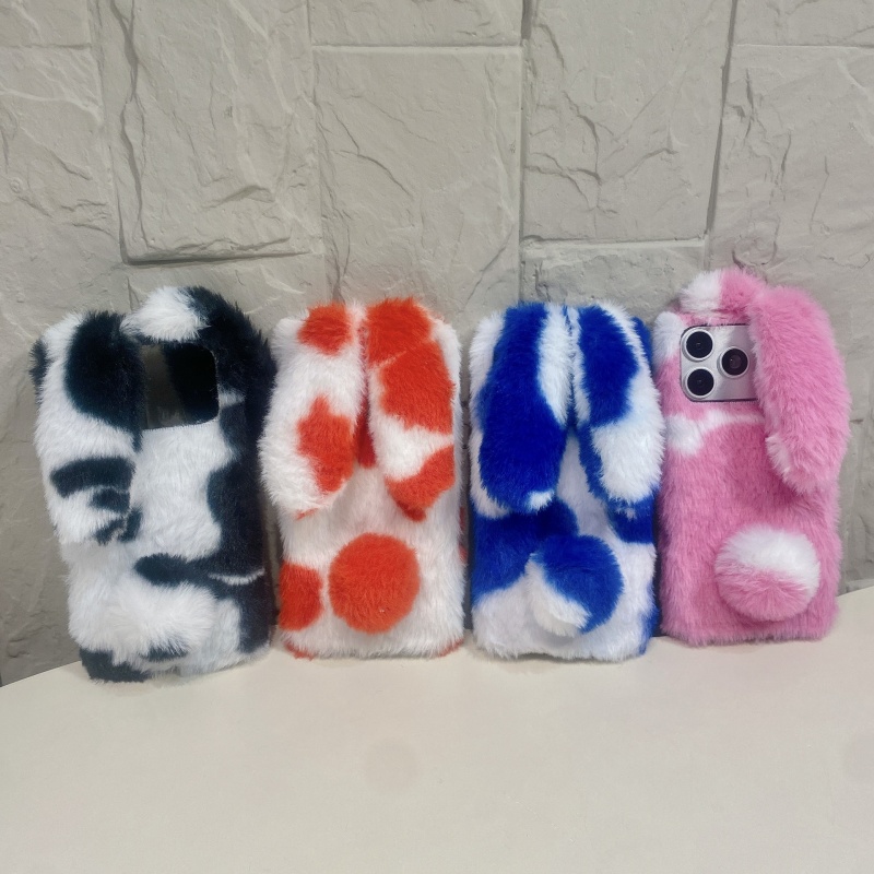 Phone Cases Iphone 13 - Sevimli Tavşan Tasarımlı Tüylü Telefon Kılıfları