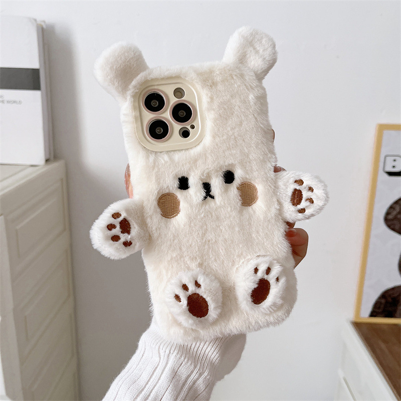Kore 3D Çizgi Film Ayı Tüylü P - Phone Cases Iphone 13 incelemesi ve fiyatı