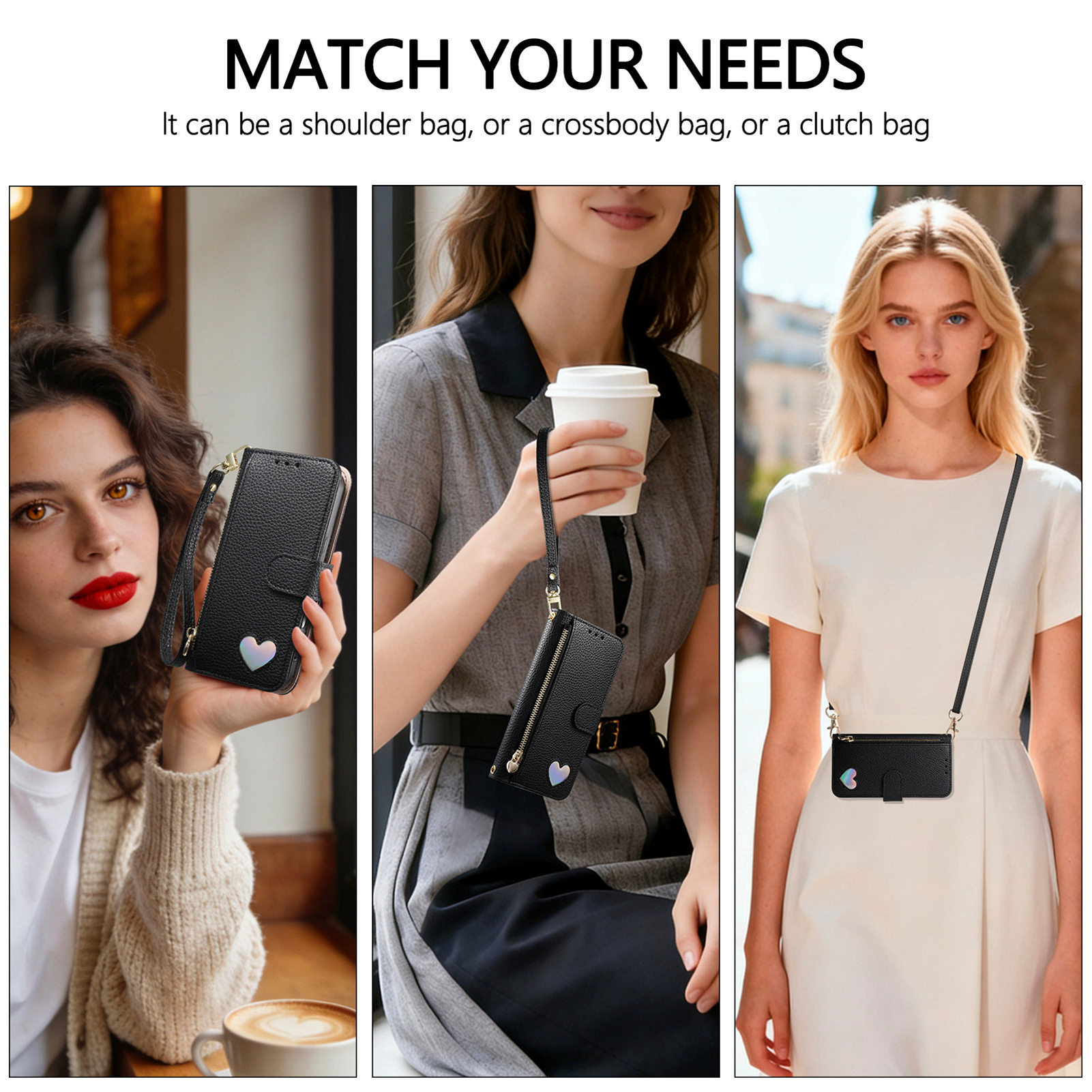 PU Deri Fermuarlı Çapraz Askıl - Phone Cases With Wallet incelemesi ve fiyatı
